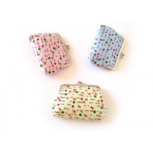 Cute Women's Coin Purse With Letter Print and Kiss-Lock Closure Design